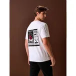 Sinsay - Bavlněné oversize tričko s potiskem - bílá - 863GP-00X - 863GP-00X-3XL