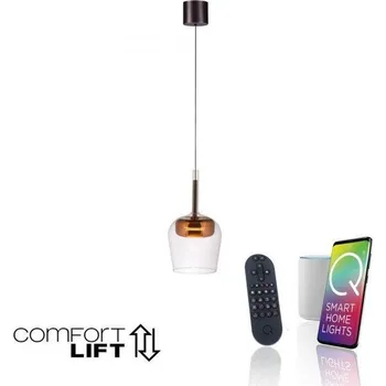 PAULNEUHAUS AKCE - LED závěsné svítidlo Q-KON 1-ramenné měď Smart Home s aplikací ZigBee 2700-5000K - PAUL NEUHAUS PN 2741-20