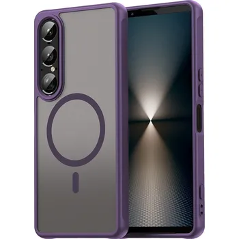 Pouzdro na mobilní telefon Techsuit HaloFrost II MagSafe pro Sony Xperia 1 VII fialová