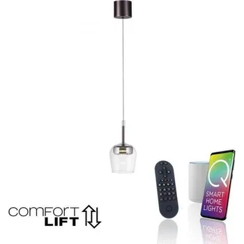 PAULNEUHAUS AKCE - LED závěsné svítidlo Q-KON 1-ramenné stříbrná Smart Home s aplikací ZigBee 2700-5000K - PAUL NEUHAUS PN 2741-21