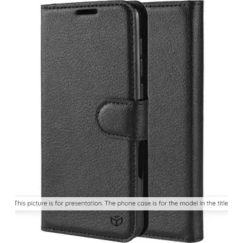 Pouzdro na mobilní telefon Techsuit - kožené pouzdro - Motorola Edge 70 - černé