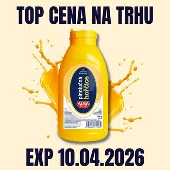 Cukrovinka ALBA Hořčice plnotučná 1300 g tuba PRODLOUŽENÁ EXP 10.04.2026