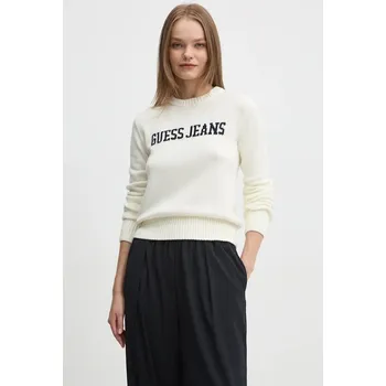 Dámský svetr Bavlněný svetr Guess Jeans W4BR10.Z3HM1 béžová 01X, vel. L