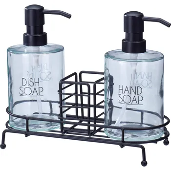 Dávkovač mýdla EH Excellent Houseware 2 skleněné dávkovače ZOVO