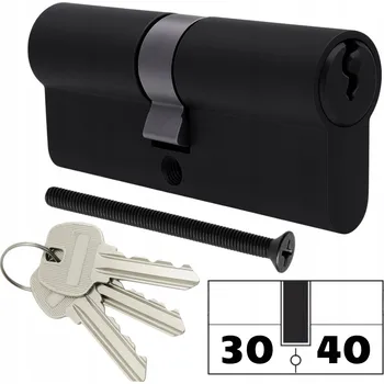 Vložka do dveří VLOŽKA DO ZÁMKU 30/40 3 KLÍČE ČERNÁ ITB