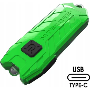 Mini svítilna na klíče Nitecore TUBE V2.0, zelená (USB-C) 55 lm