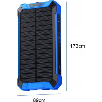 Powerbanka PŘENOSNÁ SOLÁRNÍ POWERBANKA 10000 mAh S USB PRO NABÍJENÍ MOBILNÍCH ZAŘÍZENÍ
