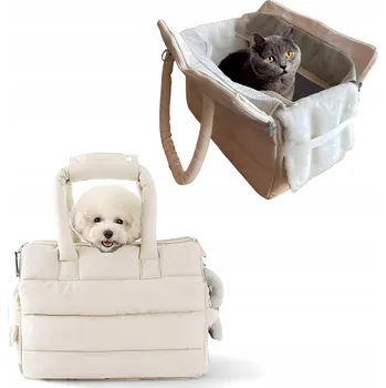 Obraz Přepravní taška látková SIEMIEC béžová M 47 cm x 32 cm x 22 cm