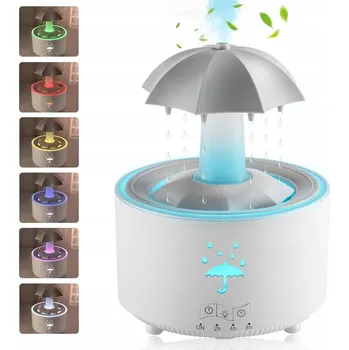 Zvlhčovač vzduchu OTOČNÝ ZVLHČOVAČ VZDUCHU S DEŠTNÍKEM, 7 BAREV LED, 300 ML