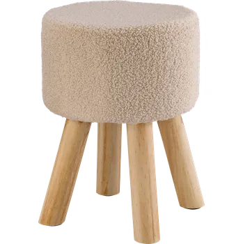 LIVARNO® Stolička s kožešinou (hnědá)