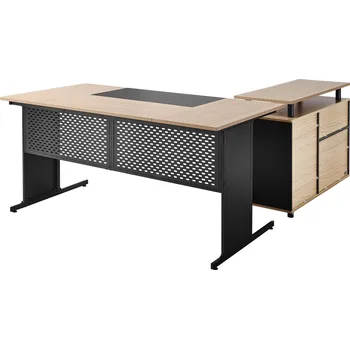 Vevor Reverzibilní l-tvarový kancelářský stůl s šuplíky, nosnost 158.7 kg