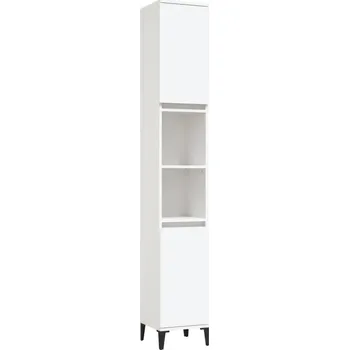 Koupelnový nábytek Koupelnová skříňka z dřevotřísky bílá 30x30x190 cm
