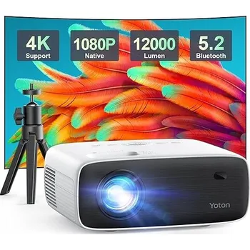 Projektor Projektor Yoton Y6 se stativem, 1080P, Bluetooth 5.2, 12000 lumenů