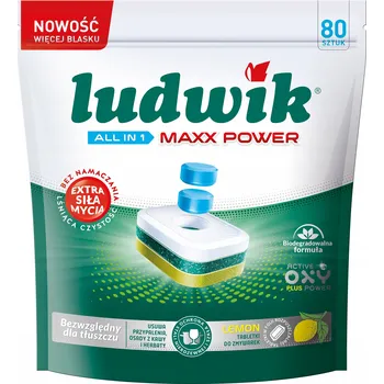 Ludwik All in 1 Maxx Power Lemon Tablety do myčky 80 kusů