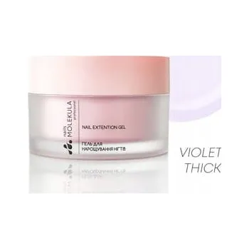 Lak na nehty Molekula Professional Builder Gel Č.. 04 Violet Thick, 15 ml - Stavební gel na nehty, fialový, hustý