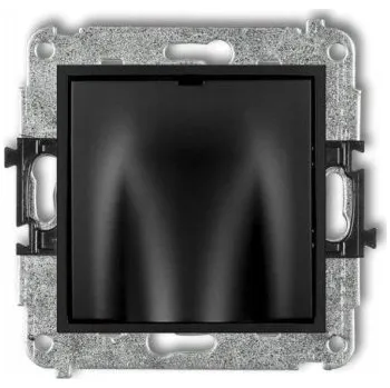 Elektrická zásuvka Elektrická Zásuvka s kabelovým vývodem Karlik černá