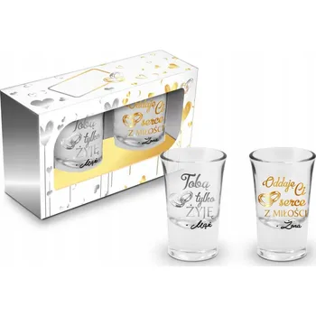 Sklenice Svatba Dárek : sklenice na vodku pro nevěstu a ženicha