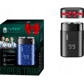 Holicí strojek Zastřihovač vousů a strniště Holicí Strojek voděodolný LED 90 minut pro mokré i suché holení