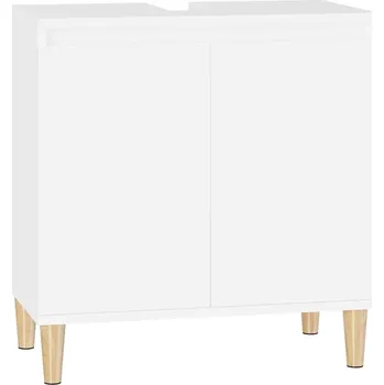 Koupelnový nábytek Skříňka pod umyvadlo z dřevěného kompozitu, bílá, 58x33x60 cm