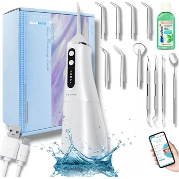 Elektrický zubní kartáček Bezdrátový zubní irigátor, 5 režimů, 7 trysek pro ústní hygienu