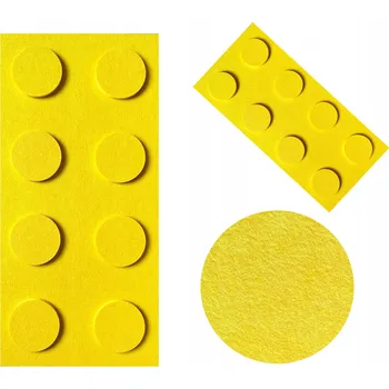 Obraz Filcové kostky na zeď panely LEGO 30x60 žlutá