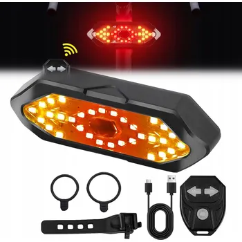 Cyklosvítilna ZADNÍ SVĚTLO NA KOLO LED S BLINKRY, USB, BEZDRÁTOVÉ OVLÁDÁNÍ