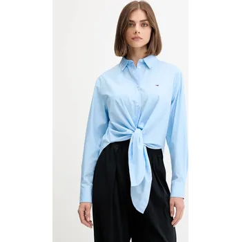 Pánská košile Bavlněná košile Tommy Jeans DW0DW20990 modrá 50X, vel. S