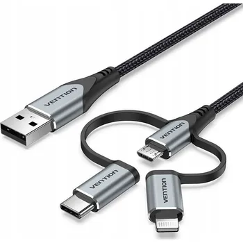 Datový kabel Kabel Vention USB-C - USB-C 2 m šedý