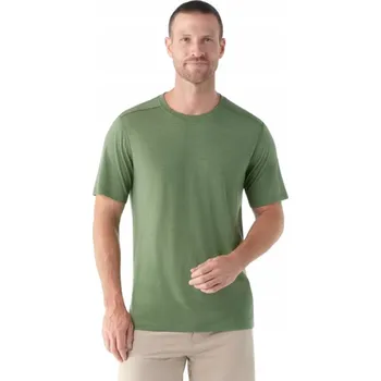 Pánské tričko SMARTWOOL Pánské trekové tričko s krátkým rukávem Merino Tee – zelené, velikost S