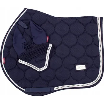 Podsedlová Dečka KenTaur se síťovanou čelenkou proti hmyzu, sada s krystalky FULL, tmavě modrá