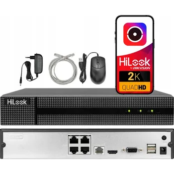IP kamera IP PoE rekordér do 4 Mpx HiLook od Hikvision NVR-4CH-4MP/4P s aplikací