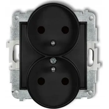 Elektrická zásuvka Černá Elektrická Zásuvka Karlik