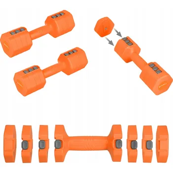 Činky s Nastavitelnou Váhou HMS 2x2,5kg Závaží na Cvičení Fitness Sada