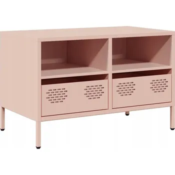 Televizní stolek TV stolek, růžový, 68x39x43,5 cm, ocel válcovaná za studena