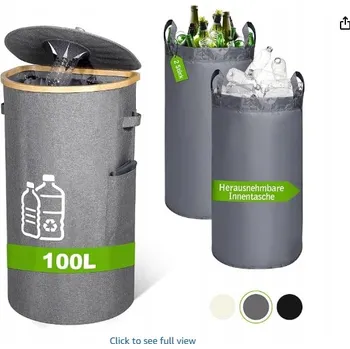 Odpadkový koš Nádoba na kauční lahve 100 l, skládací nádoba na prázdné lahve, šedá