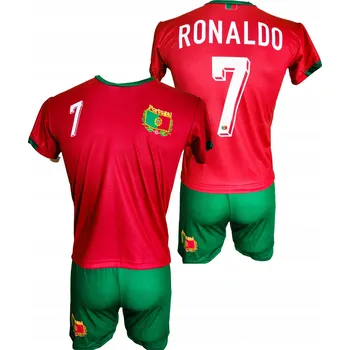 Chlapecké tričko Fotbalový teplákovka Cristiano Ronaldo pro děti, tričko + kraťasy, velikost 164 cm
