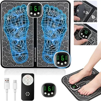 Masážní přístroj Elektrický Masér na Nohy EMS Zlepšuje Krevní Oběh, Odstraňuje Bolest + Dálkové Ovládání