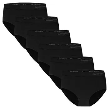 Kalhotky 6PACK dámské kalhotky Gianvaglia bezešvé černé (3008) XL/3XL