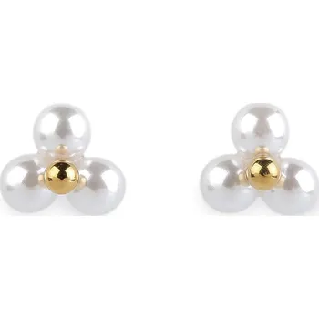 Náramek Perlové náušnice z nerezové oceli, malé, 2 zlatá