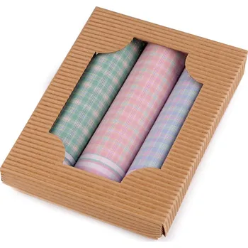 Látkový kapesník Dámský kapesník / dárková kazeta, velké, 3 mix náhodných barev a vzorů