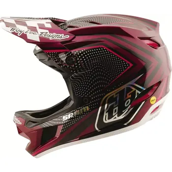 Cyklistická přilba Troy Lee Designs X Sram D4 Carbon Helmet Radioscape 2025 L black/berry