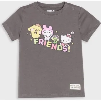 Dívčí oblečení Sinsay - Bavlněná košilka s potiskem Hello Kitty - šedá - 469GK-90X - 469GK-90X-86