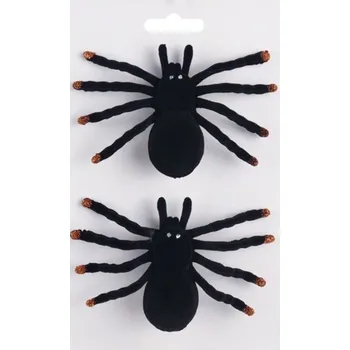 Pavouk na klipu černý 10 x 2 x 8 cm, 2 ks