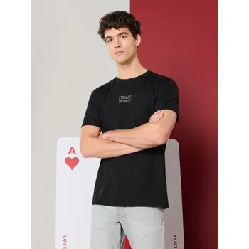 Pánské tričko Sinsay - Bavlněné tričko s nápisem - černá - 316HL-99X - 316HL-99X-3XL