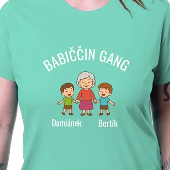Tričko Pro babičku | Tričko Babiččin gang - kluk a kluk