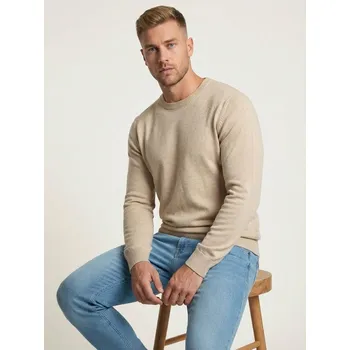 Pánský svetr Sinsay - Bavlněný svetr basic - béžová - 248HR-08M - 248HR-08M-3XL