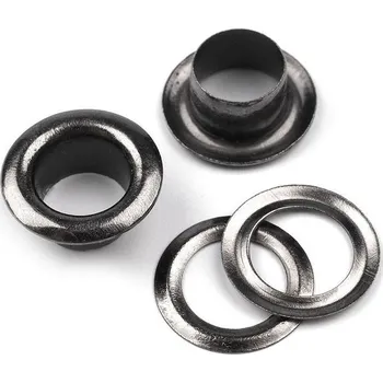 Průchodky s podložkou vnitřní Ø6 mm / vnější Ø11 mm, střední, 3 nikl černý