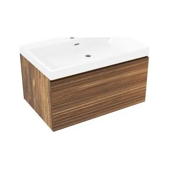 Koupelnový nábytek Koupelnová skříňka s umyvadlem Naturel Elsa 79x35x45,5 cm eben mat ELSA80EBU4