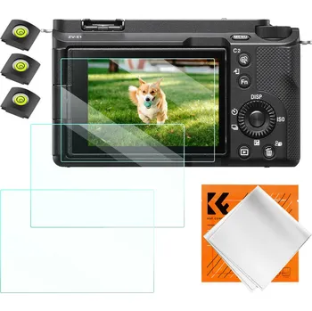 K&F Sony ZV-E1, A7 IV, A6700, A7CII Screen Protector*3pcs+Hot-shoe level*3pcs+Vacuum Cleaning Cloth