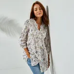 Tunika se sámky a potiskem květin bílá 50
